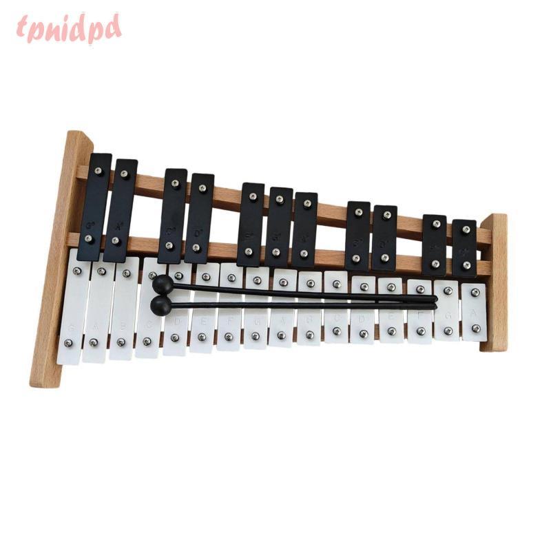 [tpnidpd] การศึกษาไม้บีช Xylophone 27 คีย์ Glockenspiel ชุดพร้อมแท่งสําหรับเด็ก การเรียนรู้เพลงโรงเรียน