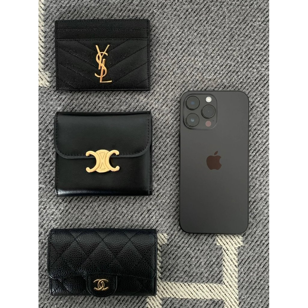 Dior Oblique และ Chanel Classic Card Holder Set, หนังคุณภาพดี, หรูหรา พร้อม Messenger, Shoulder & To