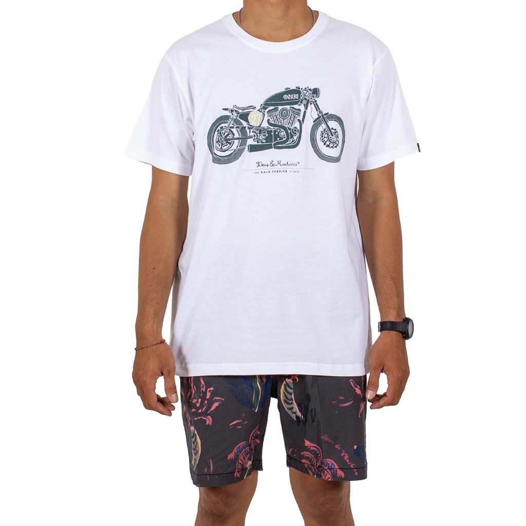 เสื้อเชิ๊ตผู้ชาย Deus Ex Machina สไตล์ใหม่ ทำจากผ้าฝ้ายแท้ สวมใส่สบายสำหรับการขับรถจักรยานยนต์