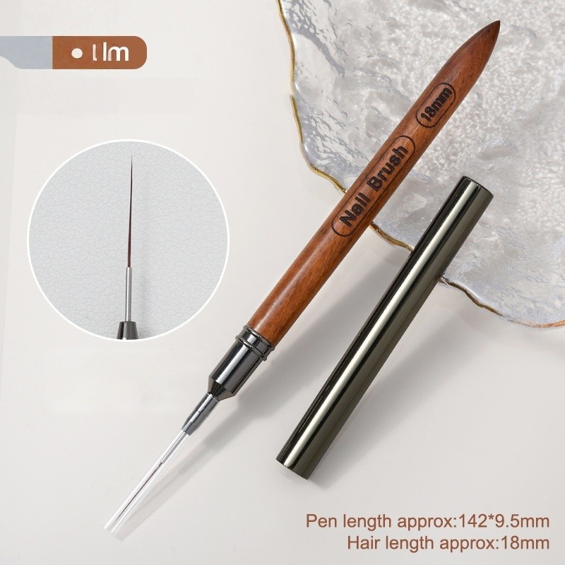 Renbg แปรงปากกาวาดเส้นเล็บ ลายดอกไม้ 6 9 12 15 18 มม. สําหรับตกแต่งเล็บ TH - รูปที่ 7