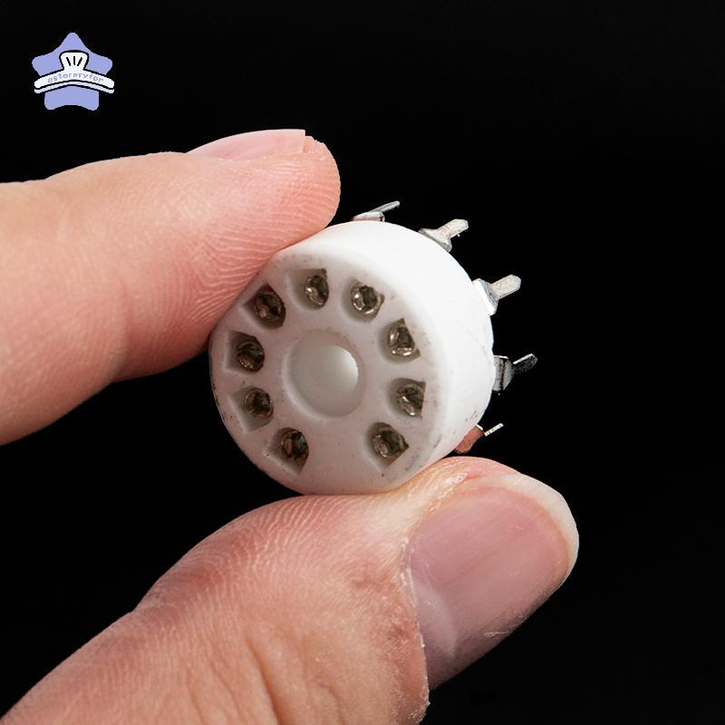 [estereryfor] 5 ชิ้นเซรามิค 9pin B9A PCB Mount Tube Socket 12AX7 12AT7 Hifi Audio Vintage AMP VN