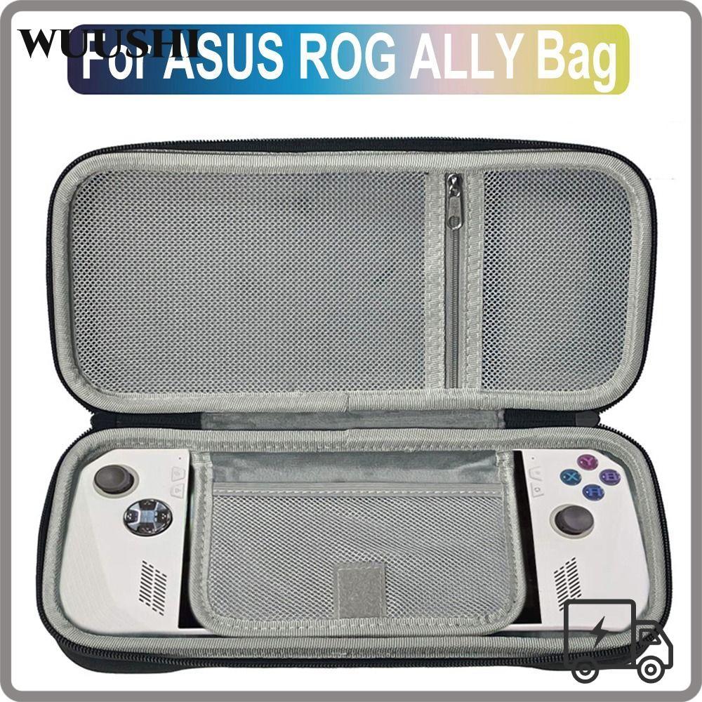 WUSHI กระเป๋าถือ, กระเป๋าเก็บ EVA แบบแข็ง, ตัวป้องกันหน้าจอแบบพกพากันกระแทกกล่องคอนโซลเกมมือถือ Asus