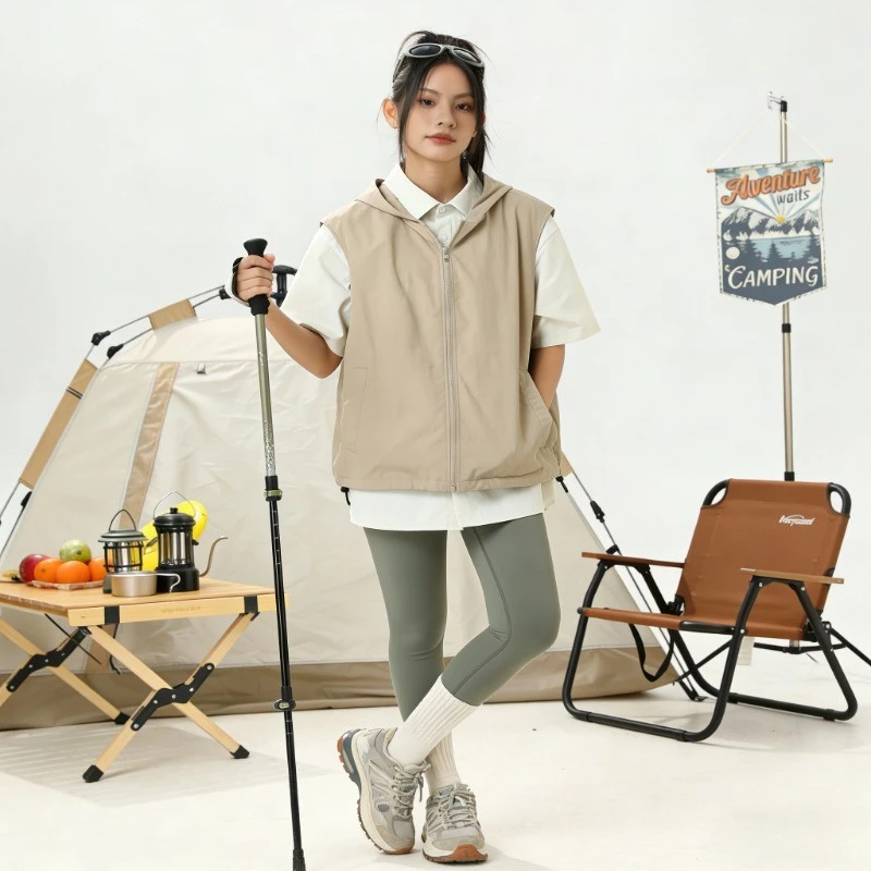 GENIO LAMODE เสื้อกั๊กมีฮู้ด Unisex กันน้ำ สำหรับเดินป่า แคมป์ปิ้ง thumbnail 4