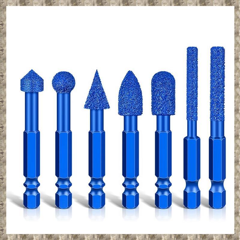 [uhktyltui123.th] สําหรับแกะสลักและขัดชุดดอกสว่านเสี้ยนบด 7 ชิ้น