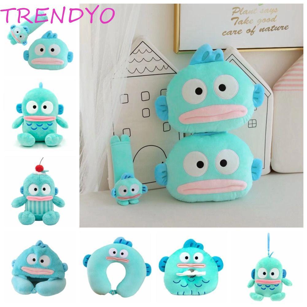 TRENDYO Joker Fish Plush Doll, หมอนรองศีรษะ Hooded Clownfish ของเล่นตุ๊กตา, ตกแต่งรถ Mermaid Safety 