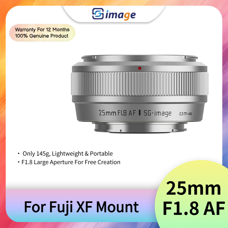 SG Image 25mm F1.8 AF Auto Focus Half-frame รูรับแสงขนาดใหญ่สําหรับ Fuji XF XT50 XE5 XT30III XT20 XT