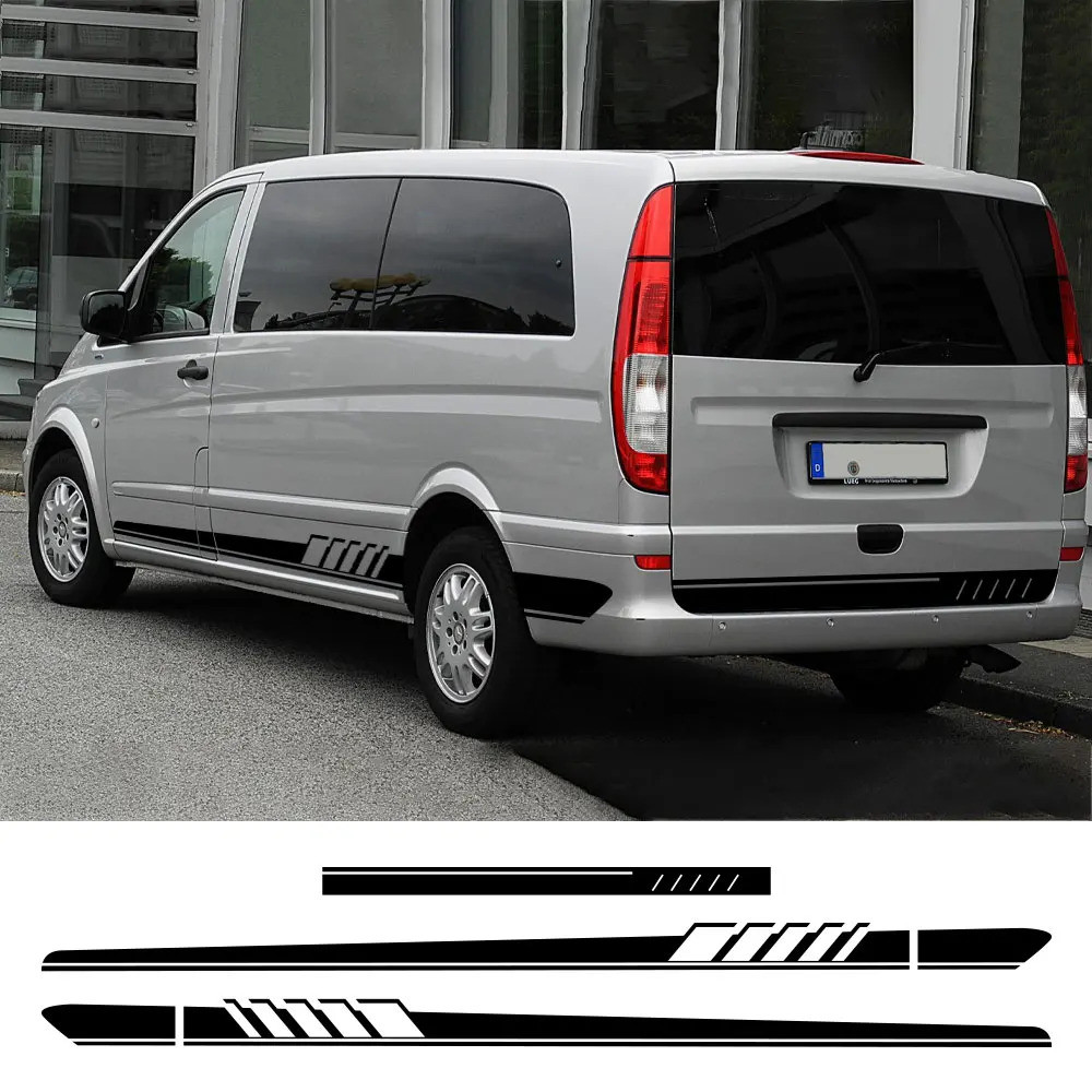 3Pcs Car Stickers For Mercedes Benz Vito V Class Viano W638 W639 W447 Marco Polo EQV Camper Van Viny