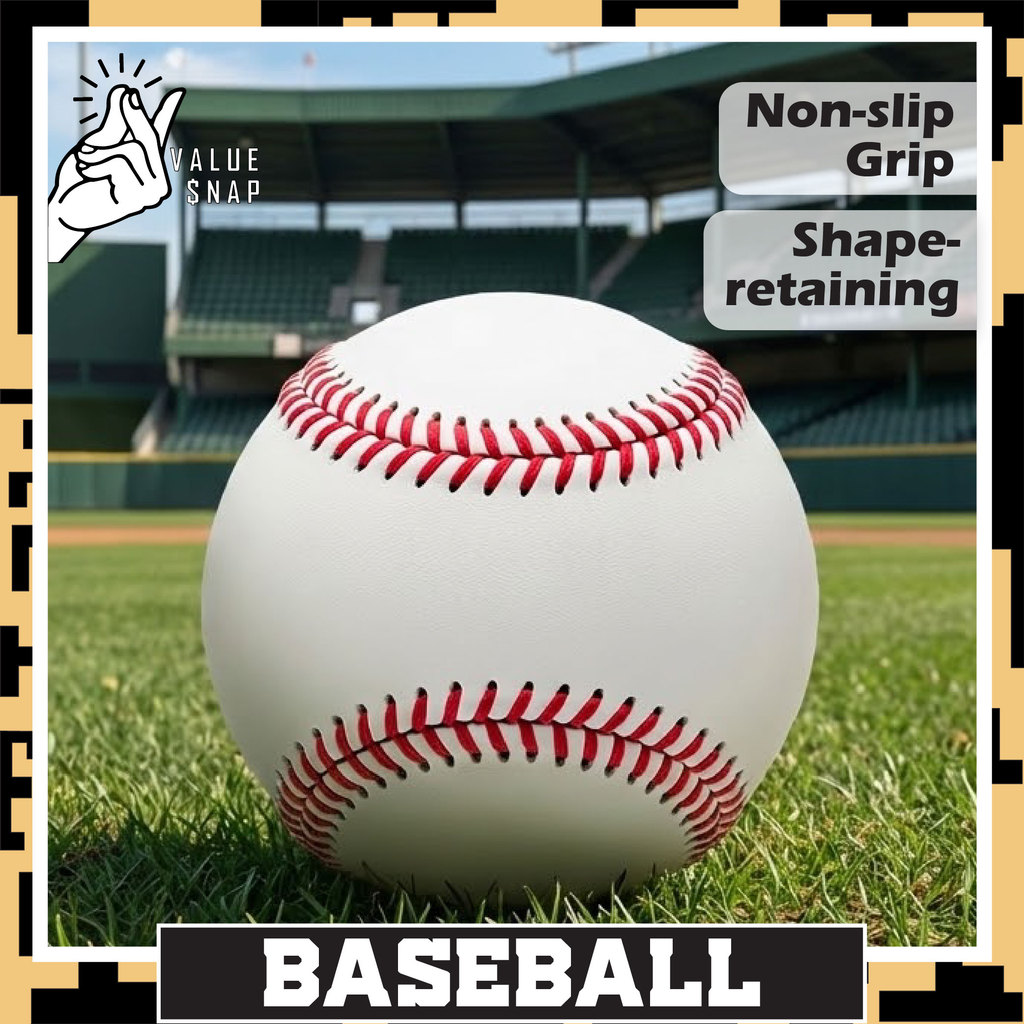 Baseball White Plain Baseball Training Ball 9 นิ้ว PU หนัง Bola Baseball อุปกรณ์กลางแจ้งใช้งานได้จริ