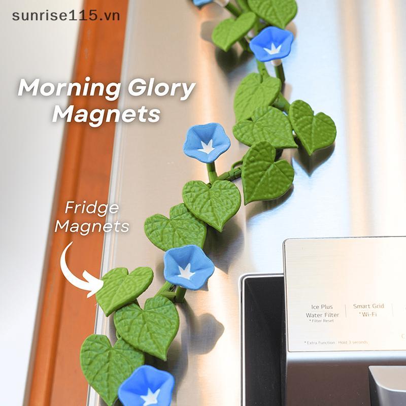 SRVN Morning Glory แม่เหล็ก 3D พิมพ์ประดิษฐ์ Morning Glory ตู้เย็นแม่เหล็กตกแต่งเหมาะสําหรับตกแต่งบ้