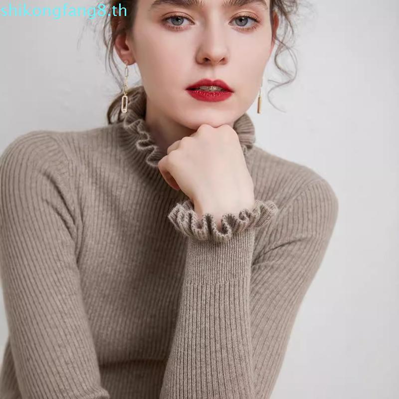 KNS19 Turtleneck Knitting เสื้อไหมพรมคอเต่า ผ้านุ่ม ทอหนา