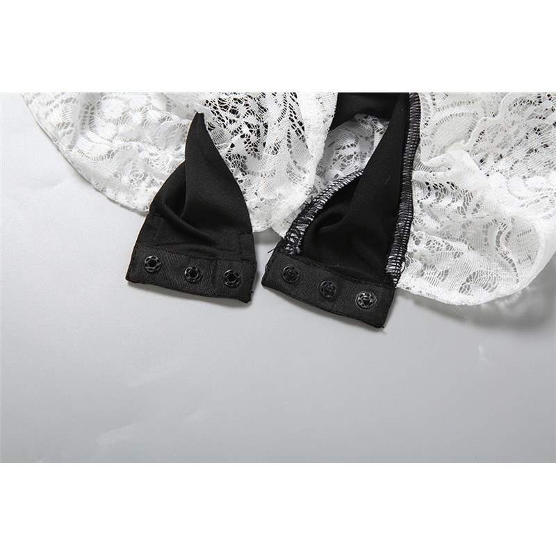 ชุดสตรีสไตล์ยุโรปและอเมริกัน ฤดูใบไม้ร่วงถึงฤดูหนาว 2025 เข้าทรงดูผอม แขนยาว มีลูกไม้ - รูปที่ 6