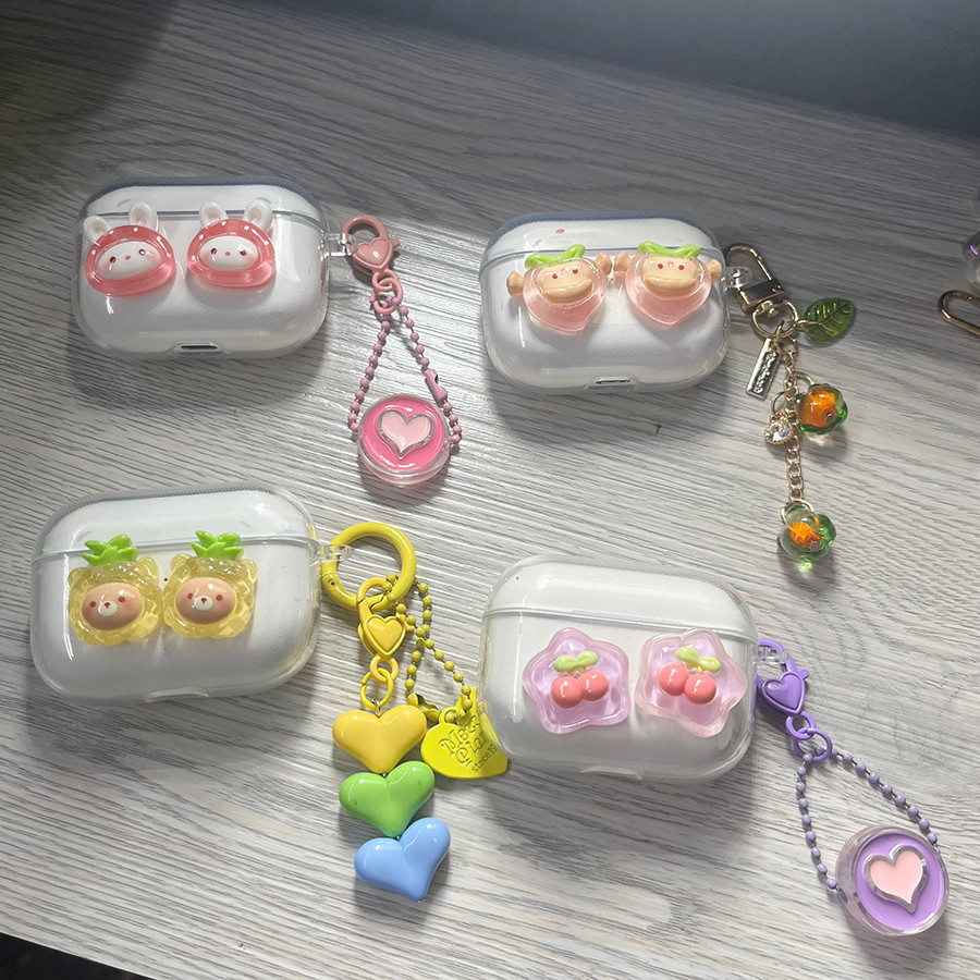 ผลไม้น่ารักสําหรับ QCY MeloBuds Pro / arc buds lite/AilyBuds Pro เคสซิลิโคนหูฟังสําหรับ QCY AilyBuds