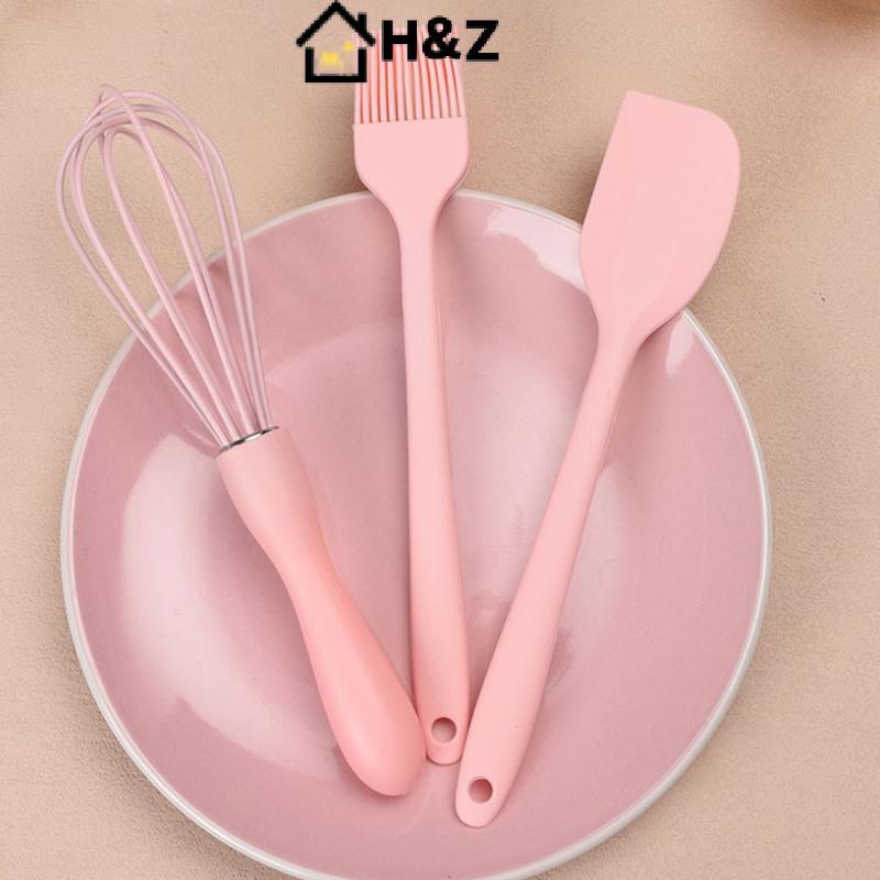 H & Z 3 ชิ้น/เซ็ตซิลิโคนเบเกอรี่ชุดเค้กครีมไม้พาย Scraper ครัวครัวเรือนไข่ Whisk บาร์บีคิวแปรงน้ํามั