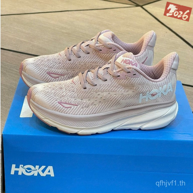 Giày chạy bộ nữ Hoka Clifton 9 màu Pastel Nhạt & Tươi Sáng -Pale Mauve / Peach Whip FMF8