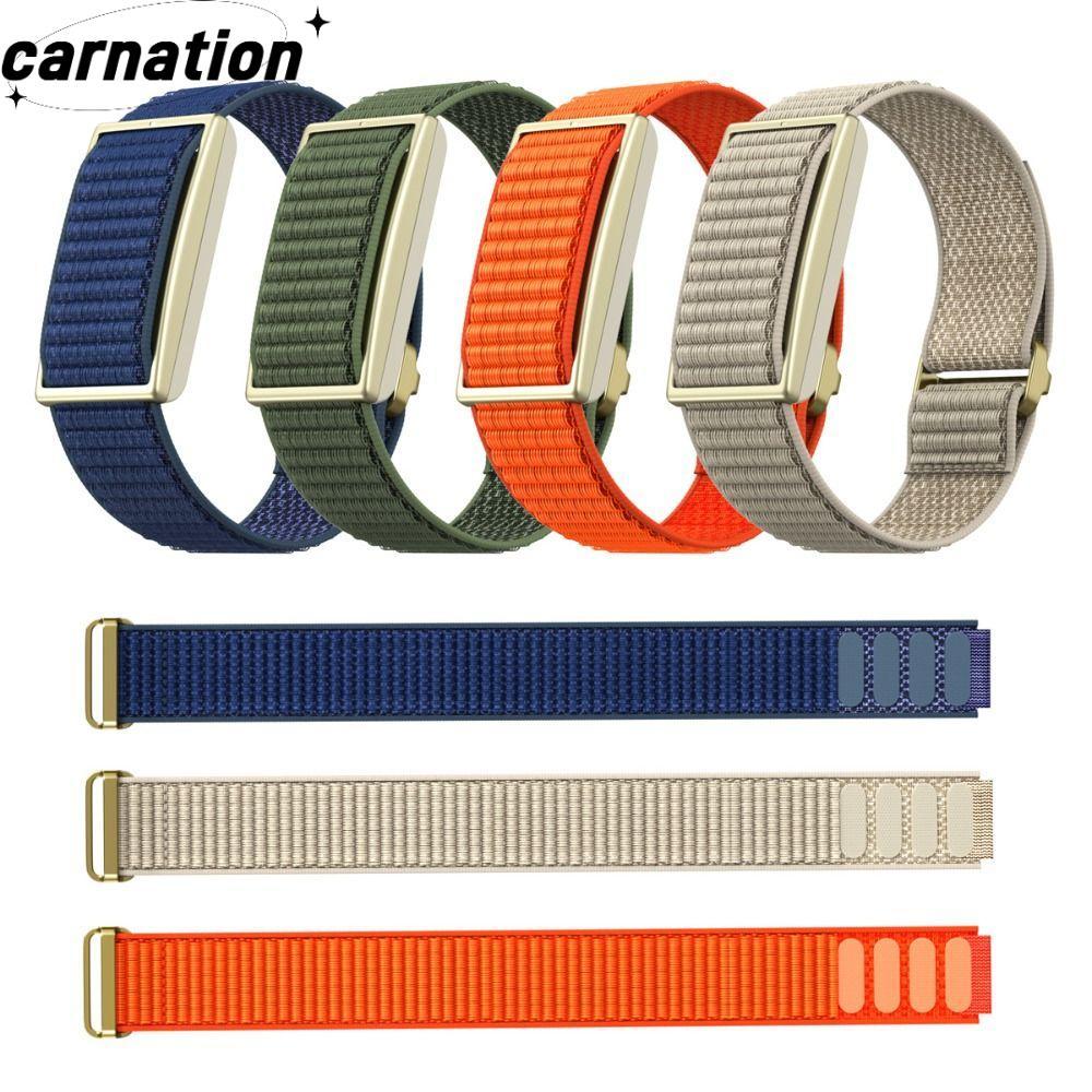 CARNATION Fitness Tracker Strap, Nylon Loop Design Sport Band, คุณภาพสูงปรับ Breathable สายรัดข้อมือ