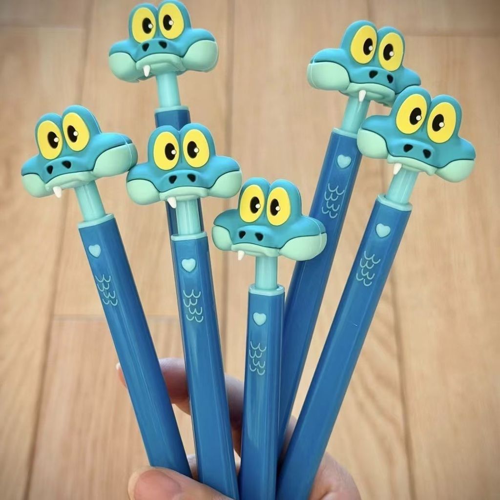 ปากกาลูกลื่นแบบกดสไตล์การ์ตูนปากกาเขียนสีดํา Quick-Drying Creative Student Stationery WJ938