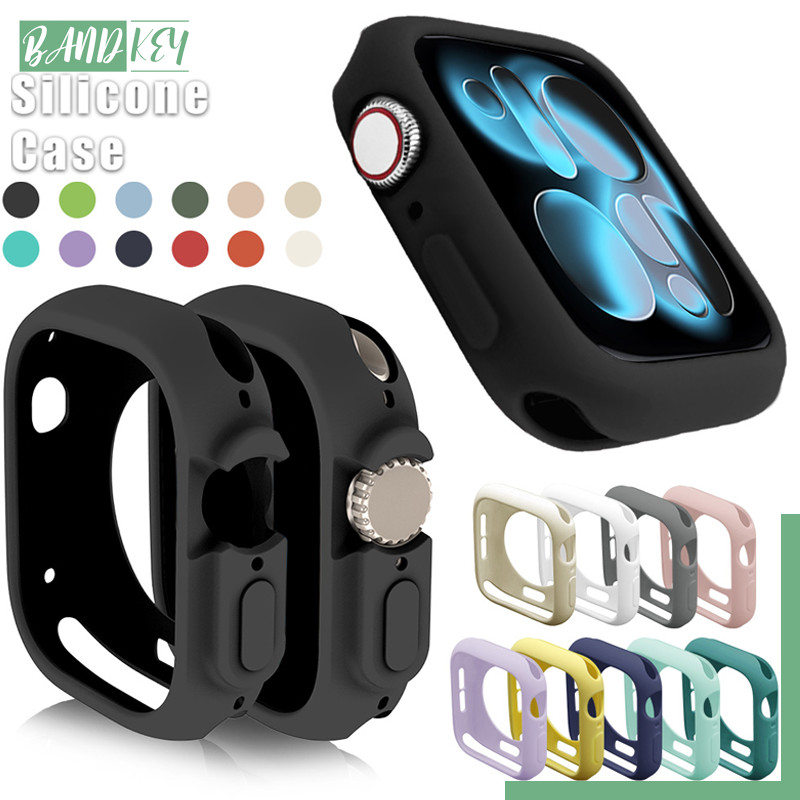 กรณีซิลิโคนอ่อนขนมกรอบปกยางน่ารัก for Apple Watch Ultra/SE 3 2 IWatch Series 11 10 9 8 7 6 5 49 46 45 44 42 41 40 38mm