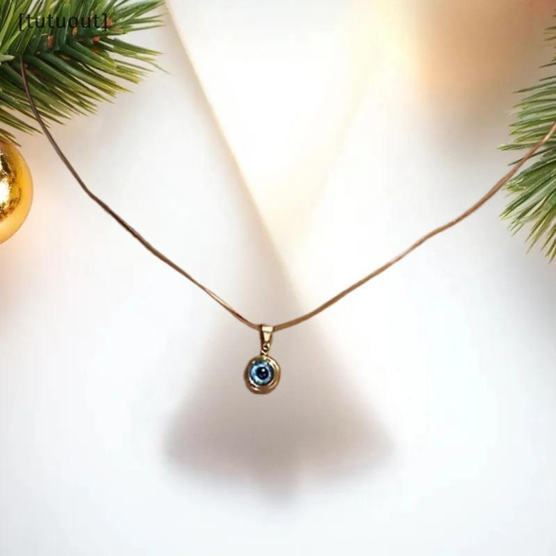 [tuout] Angel Eyes Clavicle Chain Evil Eye สร้อยคอสําหรับผู้ชายผู้หญิง Evil Eye Choker เครื่องประดับ