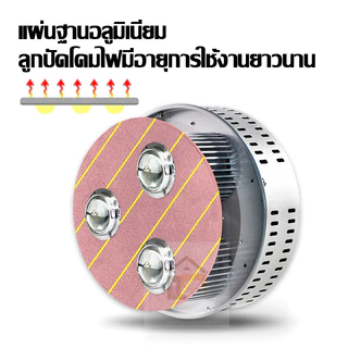 โคมไฟโรงงานLED High Bay โคมไฟไฮเบย์ขั้ว โรงงาน ลานจอดรถ ในบริษัท สนามกีฬาและพื้นกลางแจ โกดังติดเพดาน