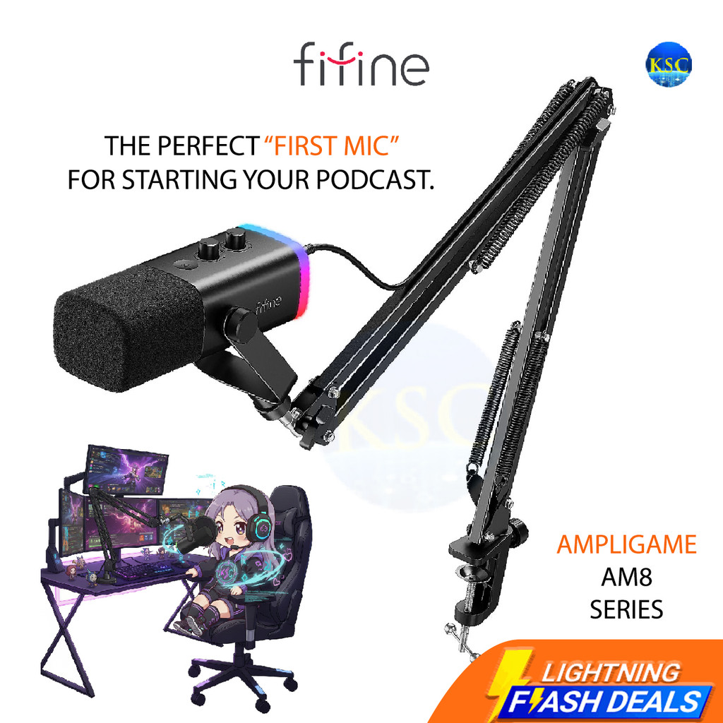 ส่งด่วน FIFINE AM8T USB/XLR DYNAMIC MICROPHONE ไมโครโฟนไดนามิก AM8T USB Dynamic Mic