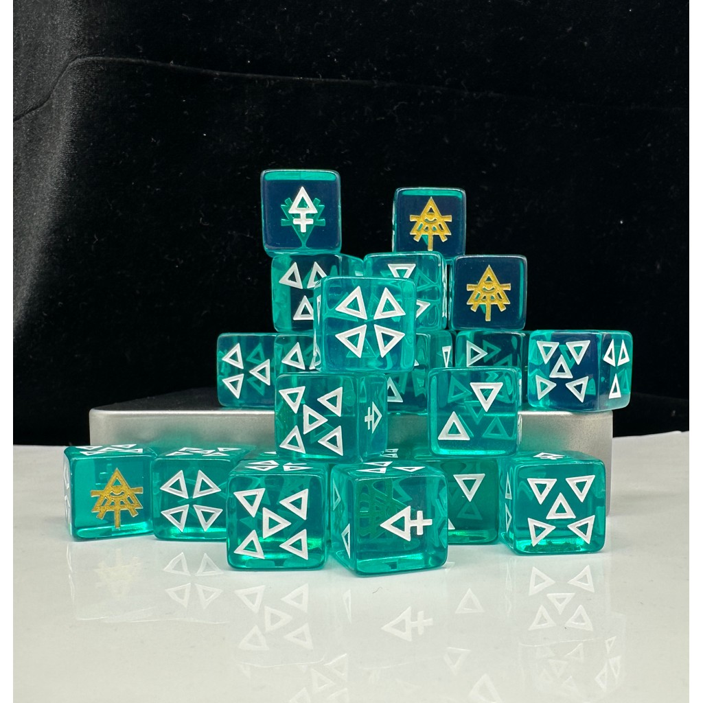 Warhammer Dice Transparent Blue Bottom Dice Warhammer Out of Print Warhammer Spirit Dice Aida Spirit