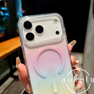 แม่เหล็กดูดไล่โทนสีโปร่งใสเหมาะสําหรับเคสโทรศัพท์ ไอโฟน 17มือโปร อะคริลิคใส 16มือโปร 15 ความรู้สึกระดับไฮเอนด์ 14 รวมทุกอย่างป้องกันการตก 12/11 ฝาครอบป