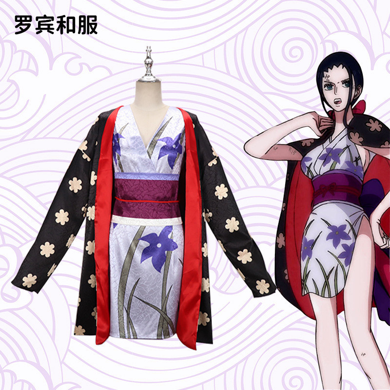 เครื่องแต่งกาย.Cosplay.Halloween.Nico.Robin.ONE.PIECE.Onishima.Chapter.Kimono