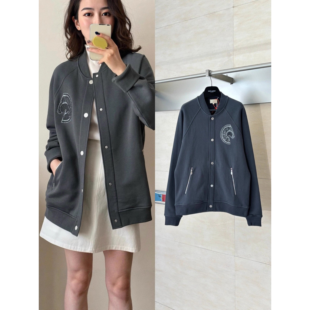 TLH5 Chrome Hearts New Saddle Stud Patch Jacket Coat Unisex Celebrity Style Handsome Trendy