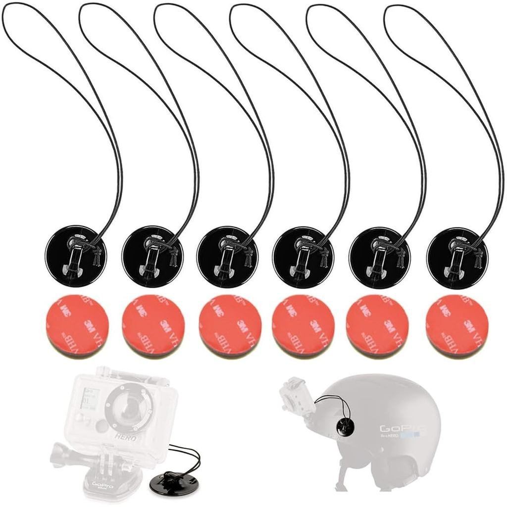 Action Camera Safety Tether Strong Adhesive Stickers Strap Cord Compatible with GoPro Hero 13, 12, 1