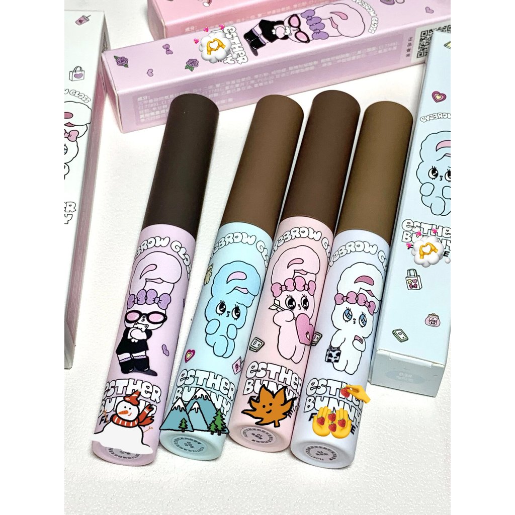 เจลปัดคิ้ว ที่ปัดคิ้ว Flortte Flortte Flortte Eyebrow Dye Brow ครีมกระต่าย Co-Branded หญิงป่าคิ้วสาม