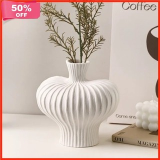 Nordic White Plastic Vase Tabletop Ornament Flower Vase Decoration Retro Decor Vase Home Decor