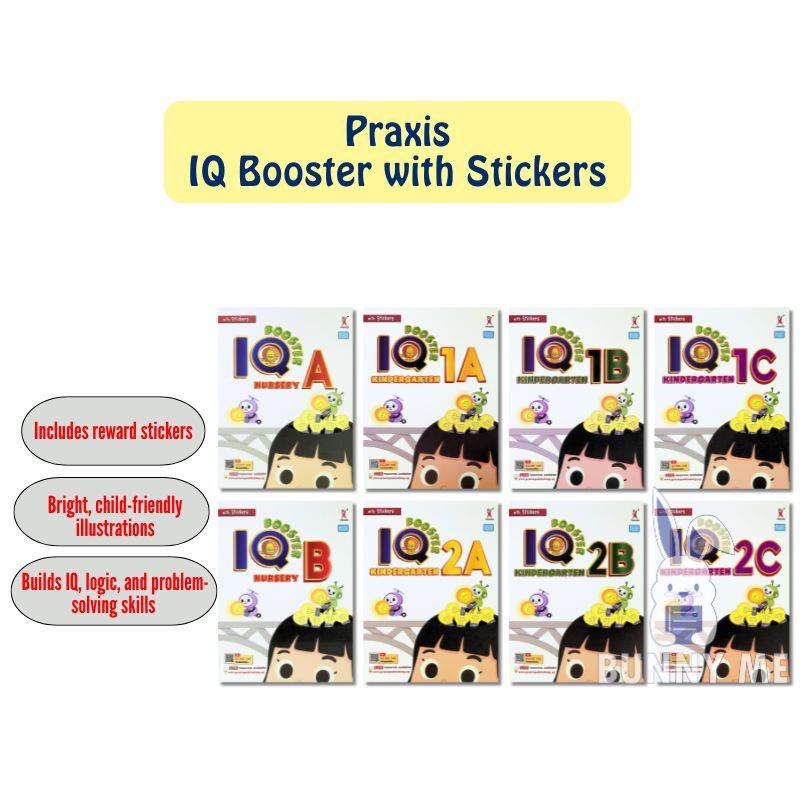 [BUNNY] Prpaxis Kids Planet: IQ Booster พร้อมสติ๊กเกอร์ Ages 3-6 Nursery & โรงเรียนอนุบาล