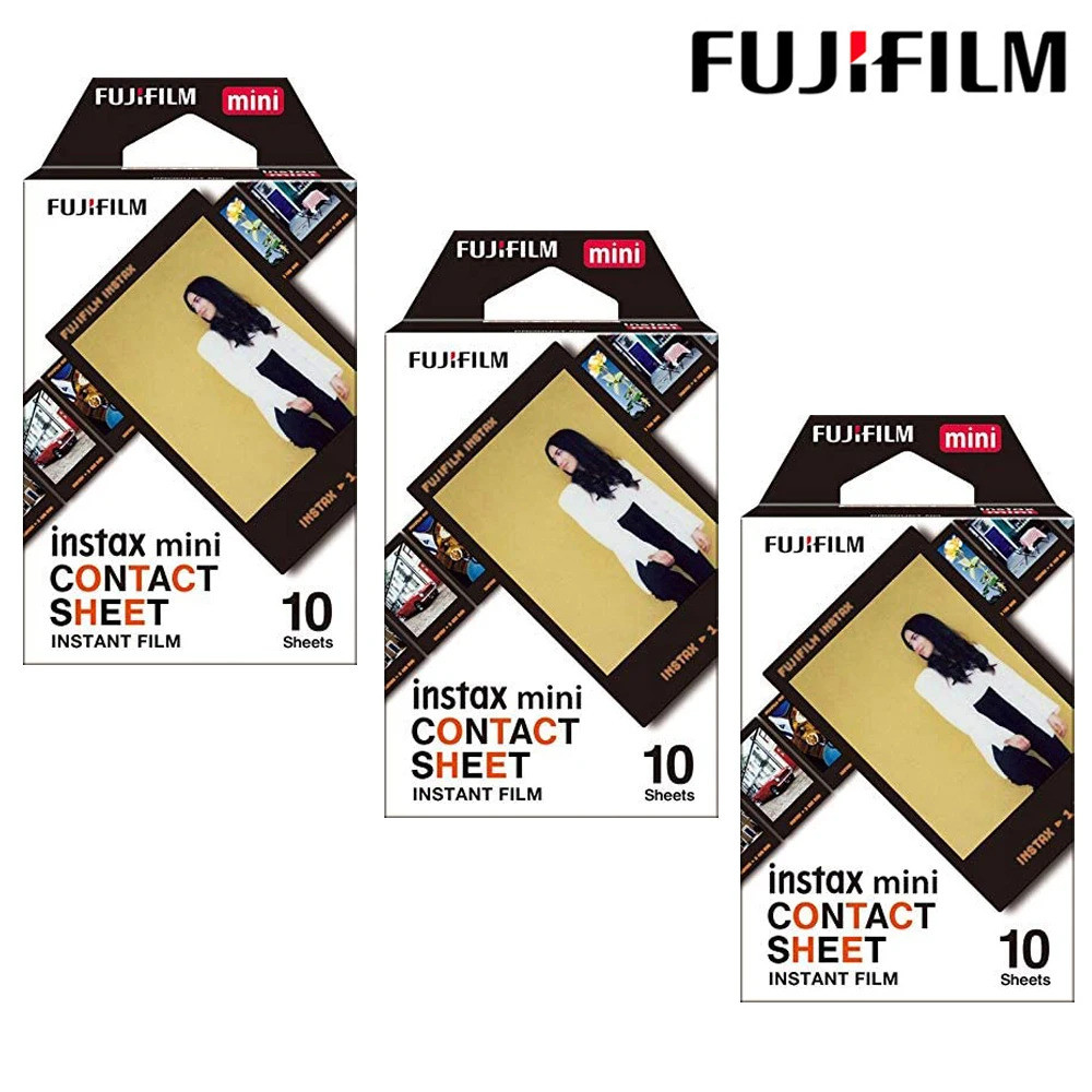 Fujifilm Instax Mini ฟิล์มสี Contact Instax ฟิล์ม 10-30 แผ่นสําหรับ Fuji Instax Mini 12 11 8 7+ 25 4