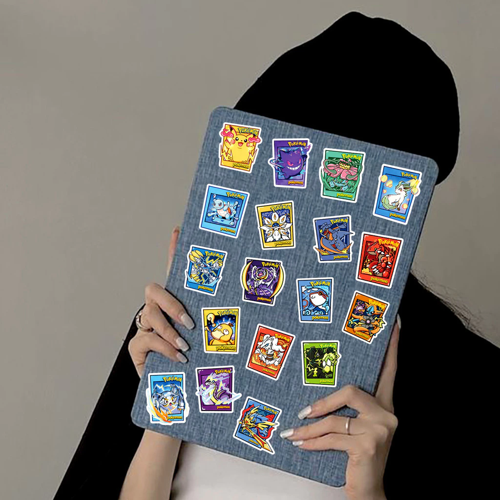 สติ๊กเกอร์สไตล์การ์ดโปเกมอนการ์ตูนน่ารัก 50 ชิ้น - สติ๊กเกอร์กันน้ําสําหรับงานฝีมือ Journal Decor & Doodle thumbnail 9