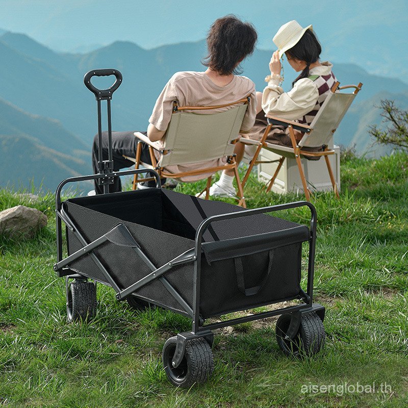 Outdoor Folding Camping Car Camping Cart Trolley Picnic Cart Portable Outing Camping Trolley Cart Tr