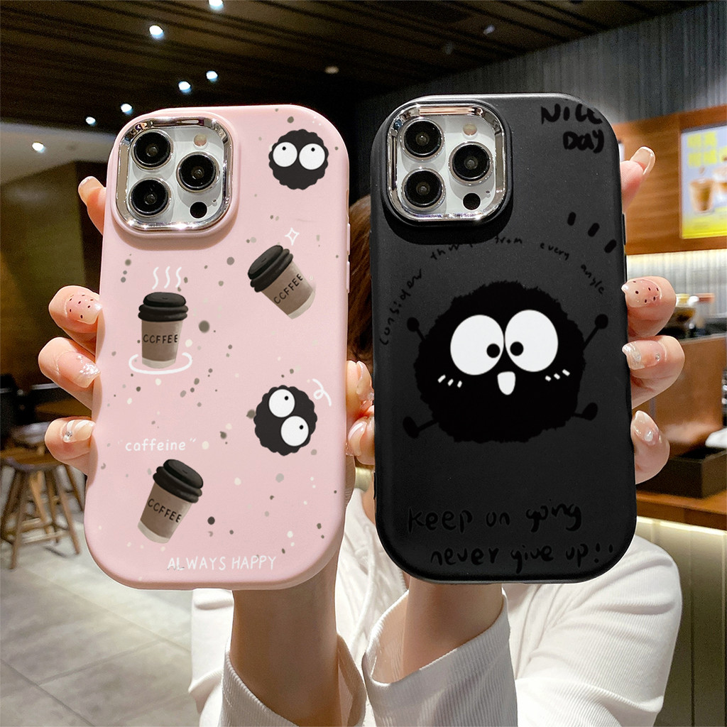 เคส Redmi Note 11 12 8 10 13 Pro 10s 9 11s POCO X3 M5S Remi 12 ลูกบอลถ่านหินน่ารัก เคสโทรศัพท์ซิลิโค