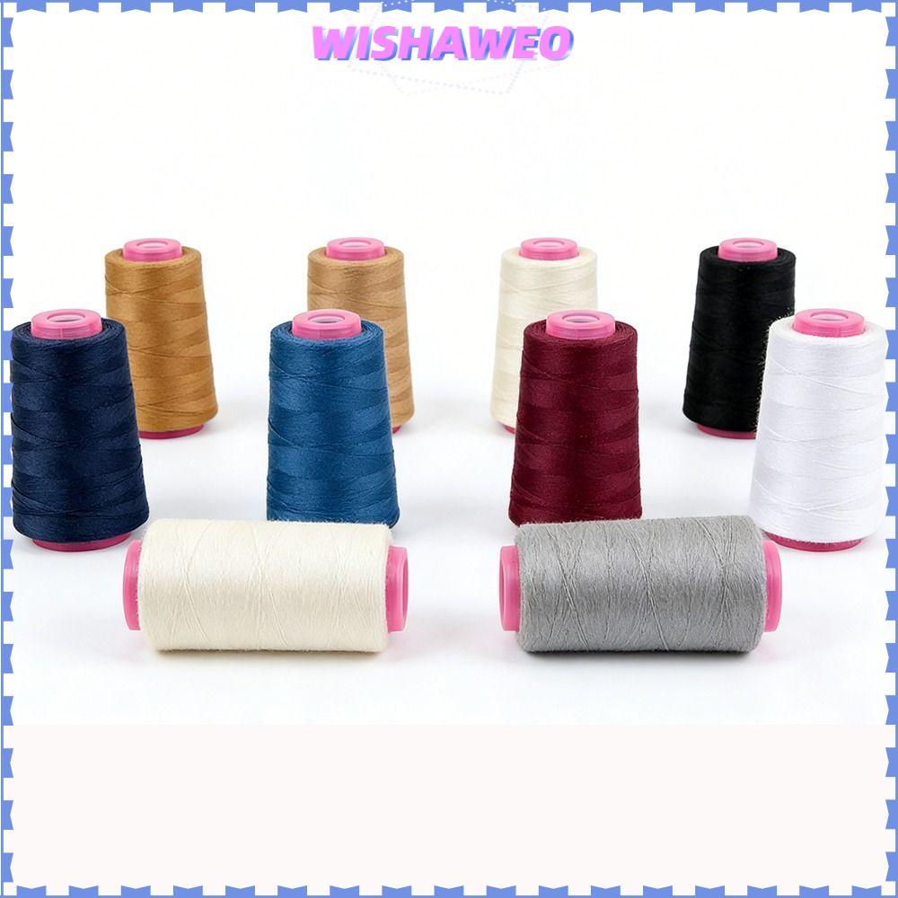 WISHAWEO 203 ด้ายเย็บผ้า, ด้ายกางเกงยีนส์หนา 21 สี, DIY เบาะที่แข็งแกร่ง 1300yards ด้ายเย็บผ้ามือและเย็บผ้า