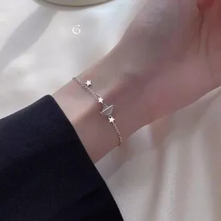 GLAMOR✨สร้อยข้อมือ Shining planet กําไลนําโชค กําไลสวยๆ กำไลเพชร สร้อยข้อมือเพชร กําไลเงิน ข้อมือ S033