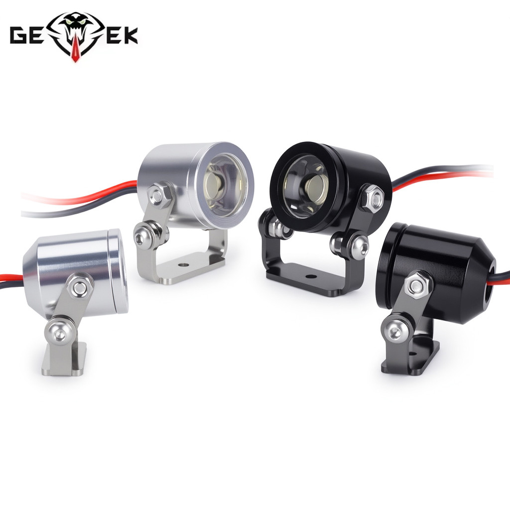2 ชิ้นไฟ LED Spotlight ไฟหน้าสําหรับ 1/10 RC Crawler รถ TRX4 Defender SCX10 90046 RC4WD D90 D110 TF2 อุปกรณ์เสริม