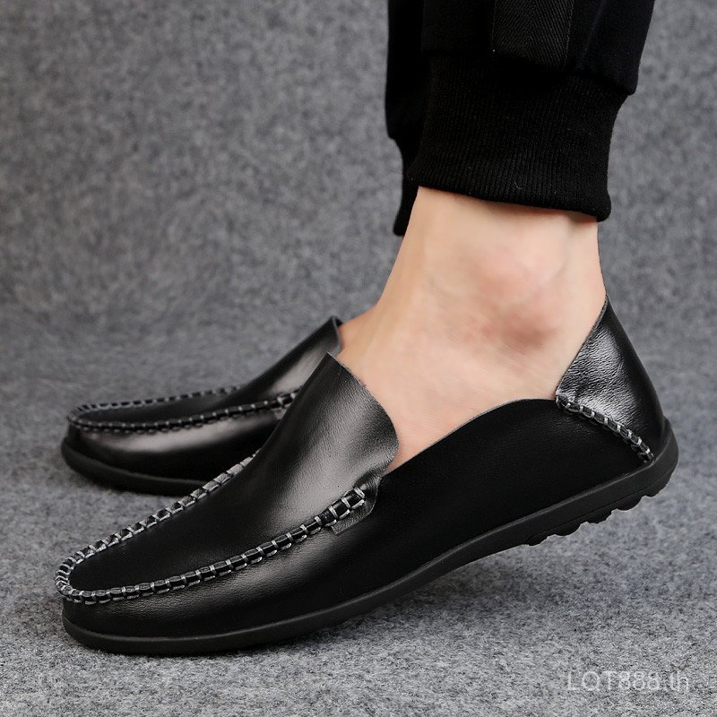 Ready Stock Mens Loafer Leather Boat Driving Shoes Slip On Men Loafer BE6Q