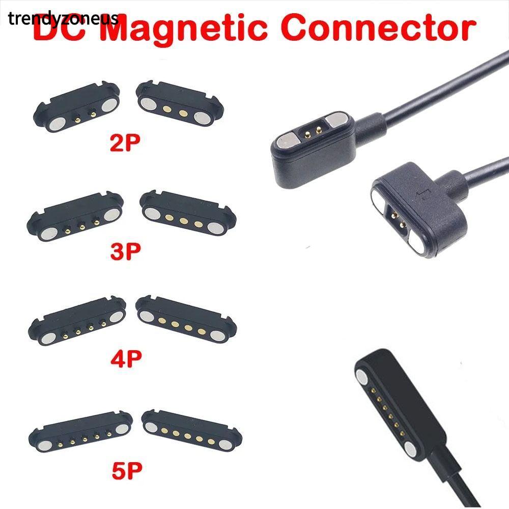 TRENDYZONEUS Pogopin Magnetic Connector, 2A High Current DC Magnetic Pogo Pin Connector, 2Pin 3Pin 4