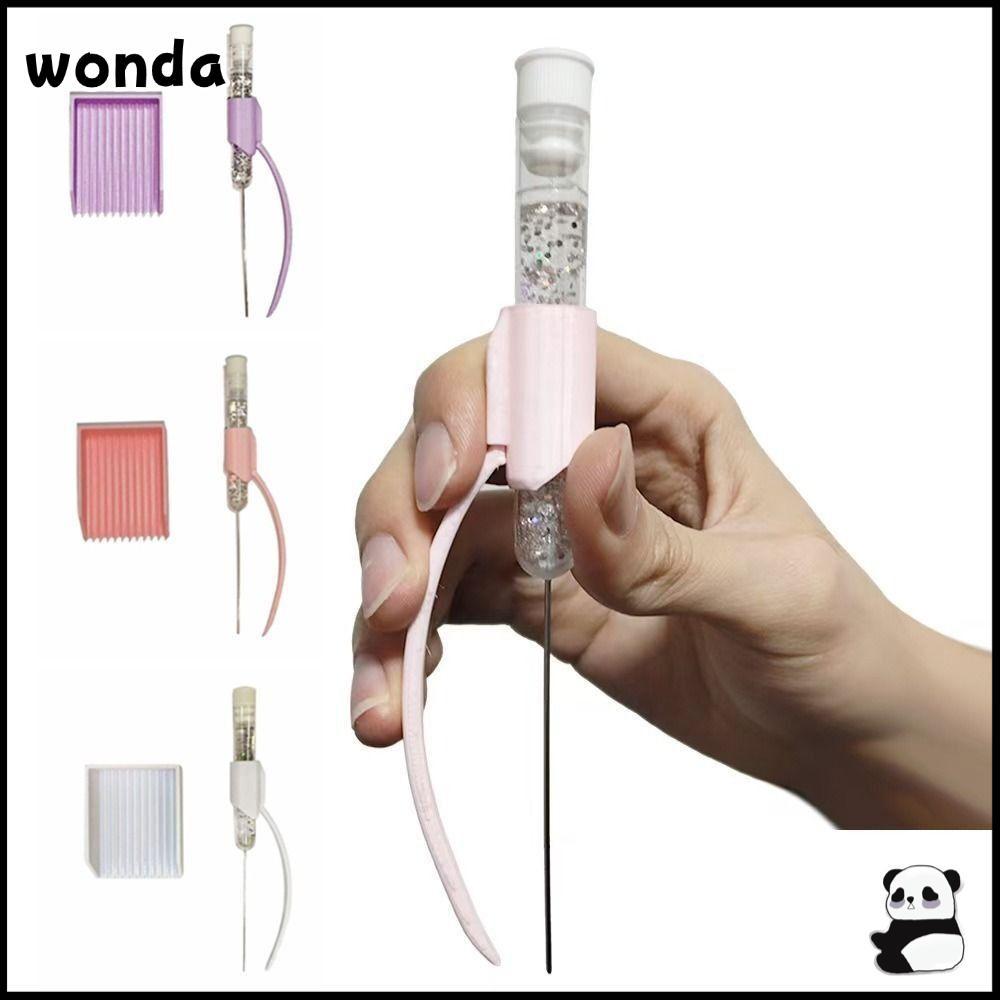 WONDA แหนบประดับด้วยลูกปัดชุด, DIY PP 2.6 มม.เพชรจิตรกรรมแหนบ,สแตนเลสทําด้วยมือทําด้วยมือลูกปัดของเล่นของขวัญ