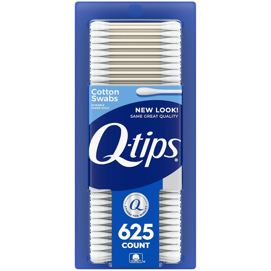 Q-tips สําลีสําหรับสุขอนามัยและความงาม Care สําลีดั้งเดิมที่ทําจากผ้าฝ้าย 100% 625 นับ