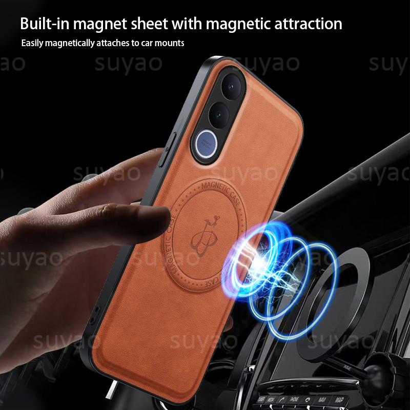 สําหรับ Vivo V70FE V70 FE 2026 เคสโทรศัพท์หรูหรา PU หนังผู้ถือแม่เหล็กปลอก VivoV70FE V70 V60 V50 Lite กันกระแทกป้องกันปกหลัง ราคา ถูกที่สุด ดีลบีเคเค แกลเลอรีภาพที่ 3