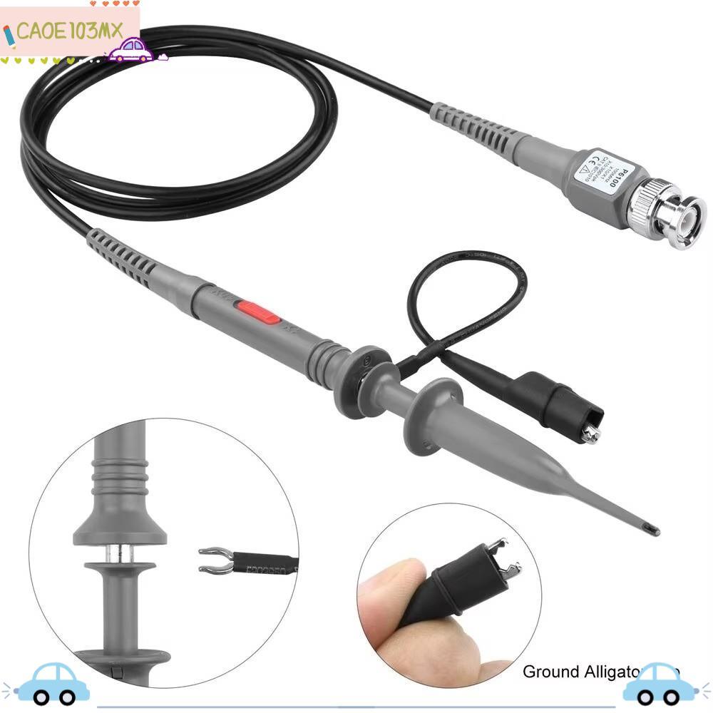 ICAOE103 1/2pcs BNC Oscilloscope Probe, 100MHz P6100 Oscilloscope Probe Kit, สะดวก 10:1 Probe วัดตะก