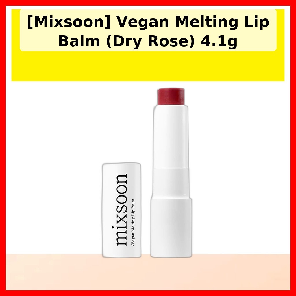 [Mixsoon] Vegan Melting Lip Balm (Dry Rose) 4.1g / ลิปบาล์มเกาหลี / สูตรมังสวิรัติ / ของแท้ 100% โดย