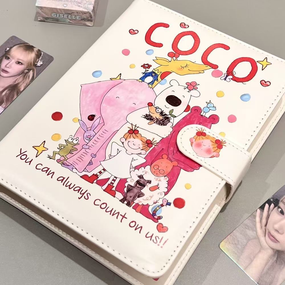 Coco Sauce Girl หนังสือการ์ดหลวม 4 Palace Photocard Storage Book สาวน่ารักสมุดเก็บการ์ดนักเรียนอัลบั้มรูป#mx*04