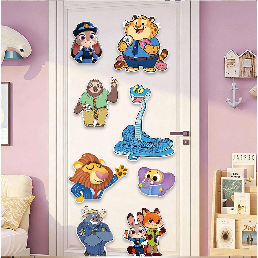 สติ๊กเกอร์แม่เหล็ก Cruise Wheel สติ๊กเกอร์ติดประตู ตกแต่ง disney Crazy Animal City สติ๊กเกอร์ติดตู้เย็น Entrance Door Cover Ugly Self- ราคา ถูกที่สุด ดีลบีเคเค แกลเลอรีภาพที่ 9
