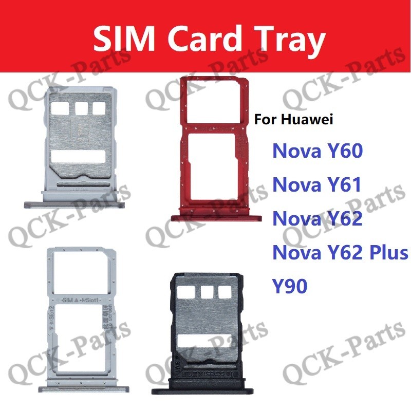 สําหรับ HuaWei Nova Y60 Y61 Y62 Plus Y90 ซิมการ์ด Micro SD การ์ดถาดซ็อกเก็ตผู้ถือสล็อต