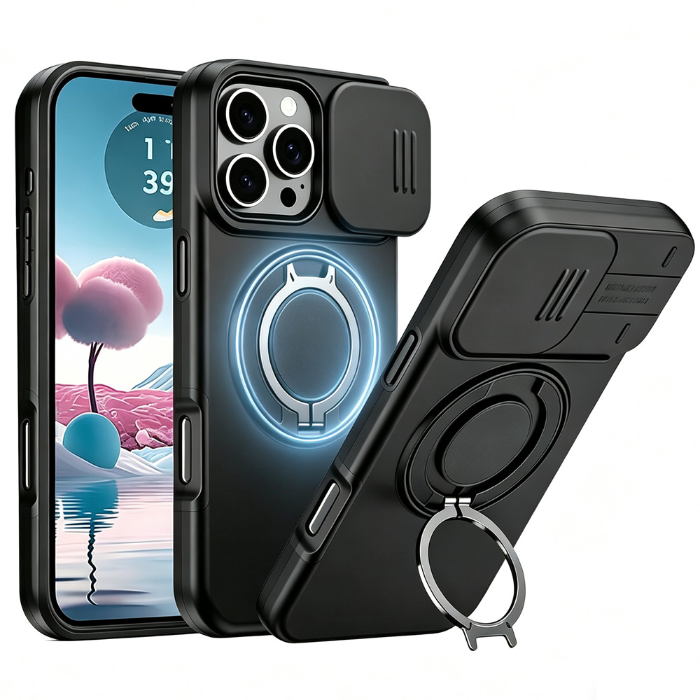 กรณีโทรศัพท์หนักกันกระแทกพร้อมขาตั้ง เหมาะสำหรับ iPhone 17 Pro Max 16 Pro Max 15 Pro Max